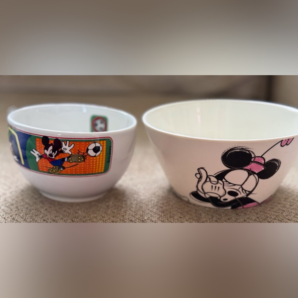 Disney Mickey and Minnie Mouse Bowls